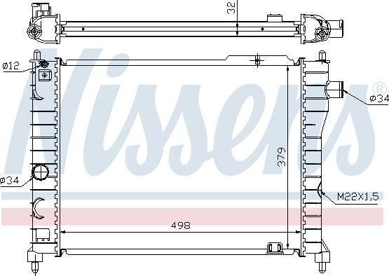 Nissens 63062A - Радиатор, охлаждане на двигателя vvparts.bg