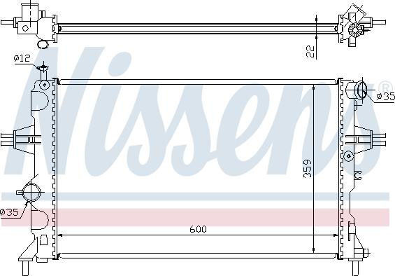 Nissens 630041 - Радиатор, охлаждане на двигателя vvparts.bg