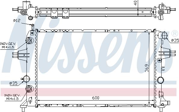 Nissens 699811 - Радиатор, охлаждане на двигателя vvparts.bg