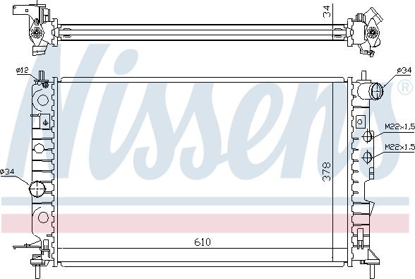 Nissens 699688 - Радиатор, охлаждане на двигателя vvparts.bg