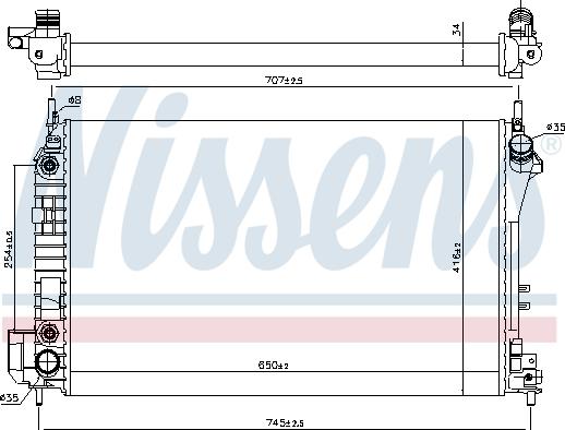 Nissens 63023 - Радиатор, охлаждане на двигателя vvparts.bg