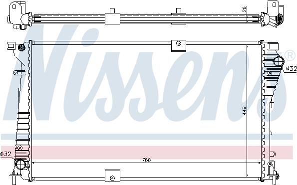 Nissens 630709 - Радиатор, охлаждане на двигателя vvparts.bg