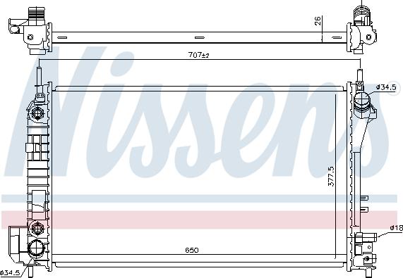 Nissens 630703 - Радиатор, охлаждане на двигателя vvparts.bg