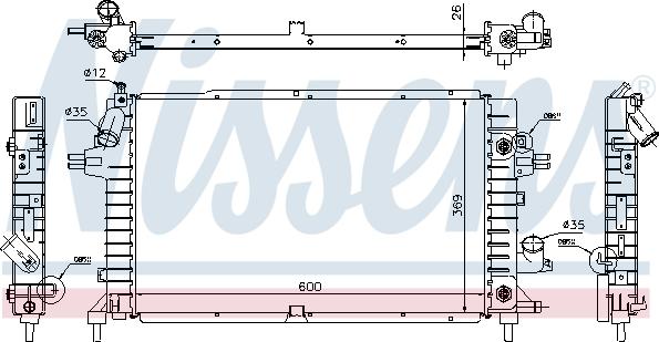 Nissens 630739 - Радиатор, охлаждане на двигателя vvparts.bg