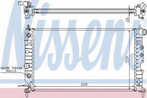 Nissens 63077A - Радиатор, охлаждане на двигателя vvparts.bg