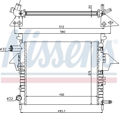 Nissens 696463 - Радиатор, охлаждане на двигателя vvparts.bg