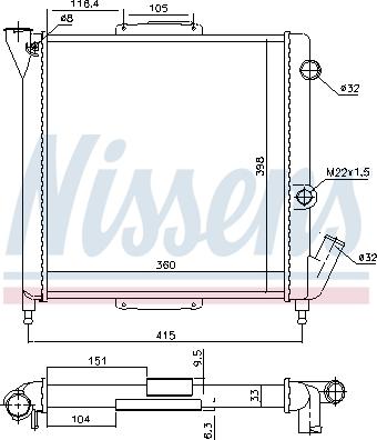 Nissens 63867 - Радиатор, охлаждане на двигателя vvparts.bg