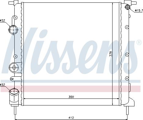 Nissens 698214 - Радиатор, охлаждане на двигателя vvparts.bg