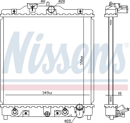 Nissens 633081 - Радиатор, охлаждане на двигателя vvparts.bg
