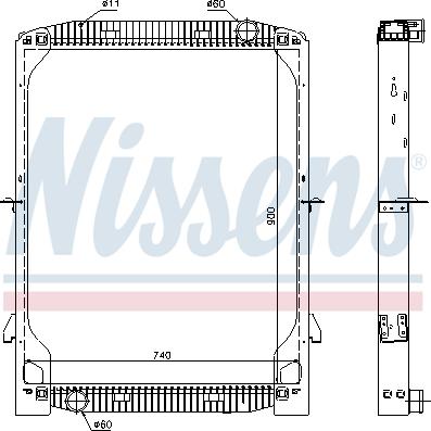 Nissens 63334 - Радиатор, охлаждане на двигателя vvparts.bg