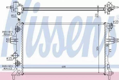 Nissens 63246A - Радиатор, охлаждане на двигателя vvparts.bg