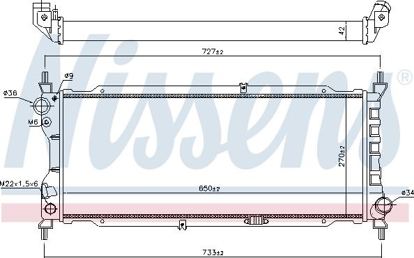 Nissens 63286A - Радиатор, охлаждане на двигателя vvparts.bg