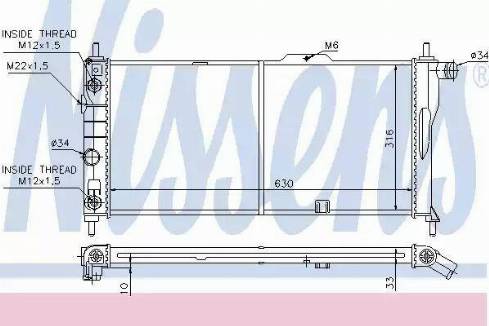 Nissens 63281 - Радиатор, охлаждане на двигателя vvparts.bg