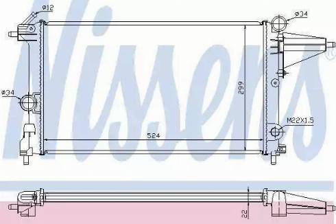 Nissens 63223 - Радиатор, охлаждане на двигателя vvparts.bg