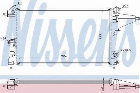 Nissens 63223A - Радиатор, охлаждане на двигателя vvparts.bg