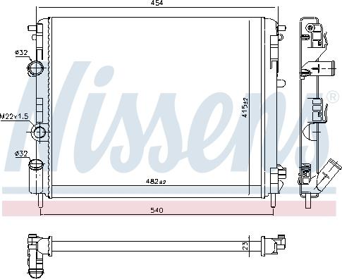 Nissens 637931 - Радиатор, охлаждане на двигателя vvparts.bg