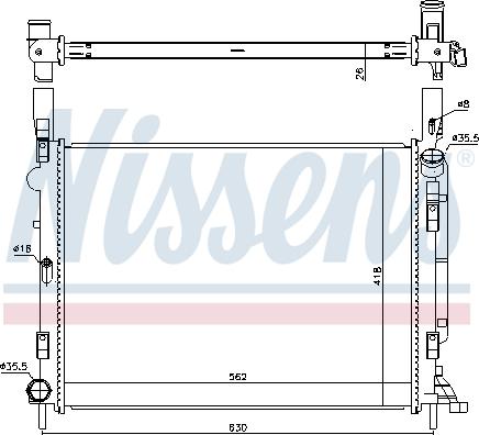 Nissens 637618 - Радиатор, охлаждане на двигателя vvparts.bg