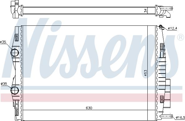 Nissens 637633 - Радиатор, охлаждане на двигателя vvparts.bg