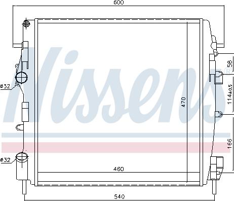 Nissens 696303 - Радиатор, охлаждане на двигателя vvparts.bg