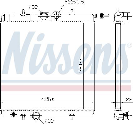 Nissens 692962 - Радиатор, охлаждане на двигателя vvparts.bg