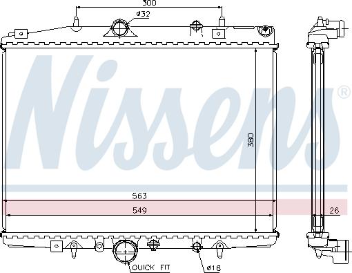 Nissens 697062 - Радиатор, охлаждане на двигателя vvparts.bg