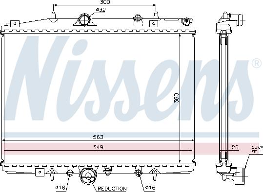 Nissens 696607 - Радиатор, охлаждане на двигателя vvparts.bg