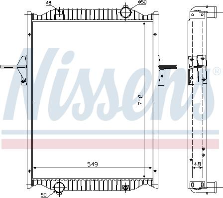 Nissens 63782A - Радиатор, охлаждане на двигателя vvparts.bg