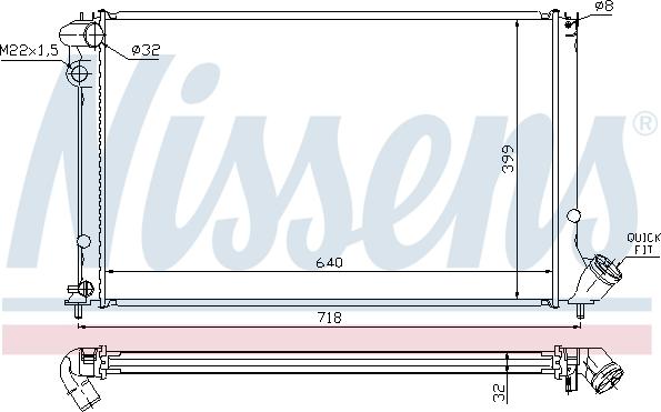 Nissens 692963 - Радиатор, охлаждане на двигателя vvparts.bg