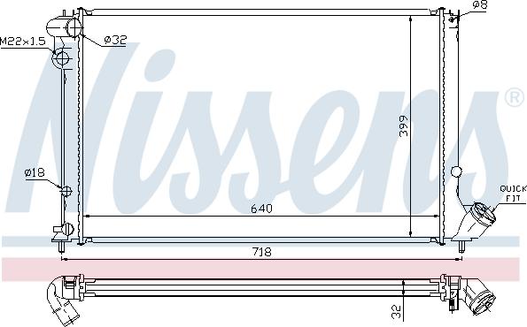 Nissens 692050 - Радиатор, охлаждане на двигателя vvparts.bg