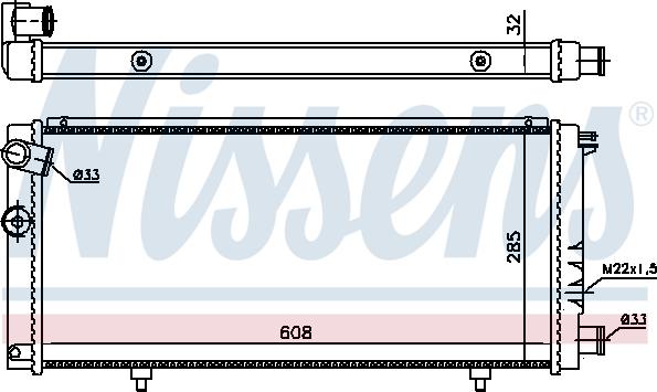 Nissens 63729A - Радиатор, охлаждане на двигателя vvparts.bg