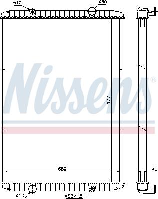 Nissens 637750 - Радиатор, охлаждане на двигателя vvparts.bg