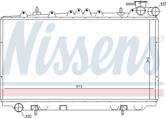 Nissens 62940 - Радиатор, охлаждане на двигателя vvparts.bg