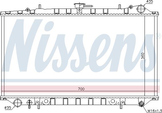 Nissens 62977 - Радиатор, охлаждане на двигателя vvparts.bg