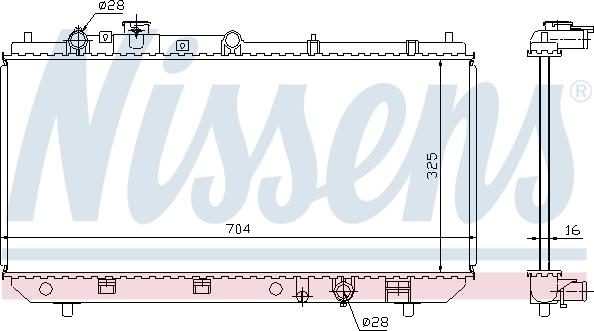 Nissens 62403 - Радиатор, охлаждане на двигателя vvparts.bg