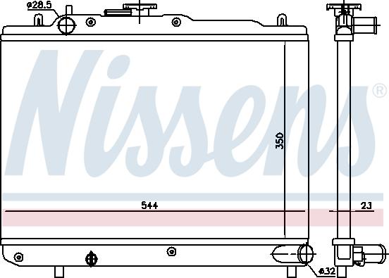 Nissens 692415 - Радиатор, охлаждане на двигателя vvparts.bg