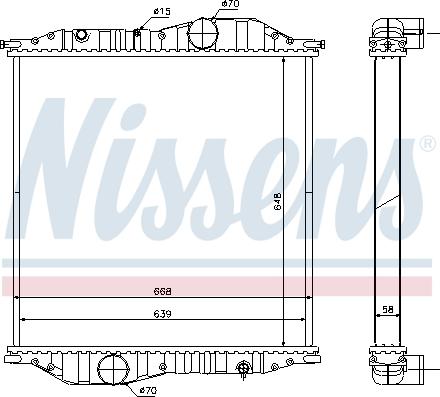 Nissens 625502 - Радиатор, охлаждане на двигателя vvparts.bg