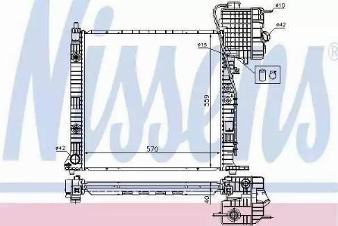 Nissens 62561 - Радиатор, охлаждане на двигателя vvparts.bg