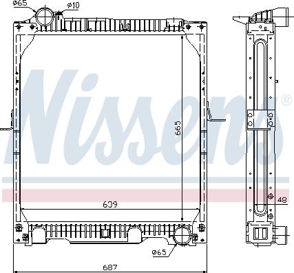 Nissens 62523A - Радиатор, охлаждане на двигателя vvparts.bg