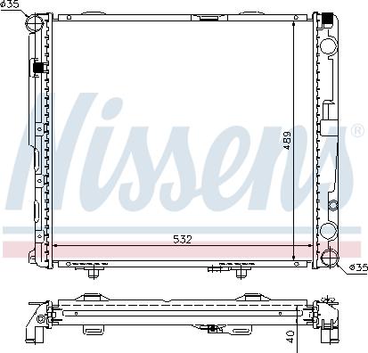 Nissens 62697A - Радиатор, охлаждане на двигателя vvparts.bg