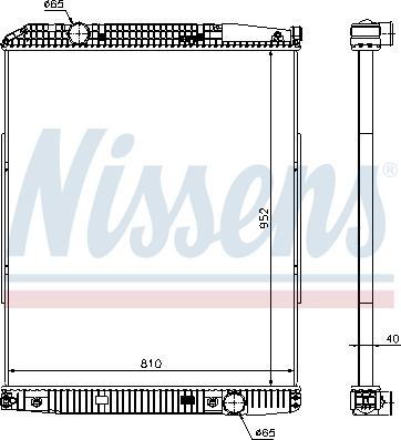 Nissens 626490 - Радиатор, охлаждане на двигателя vvparts.bg