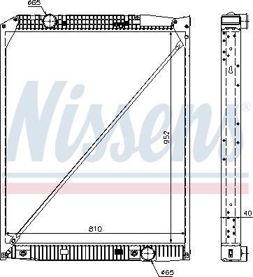 Nissens 62649A - Радиатор, охлаждане на двигателя vvparts.bg