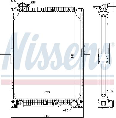 Nissens 62646A - Радиатор, охлаждане на двигателя vvparts.bg