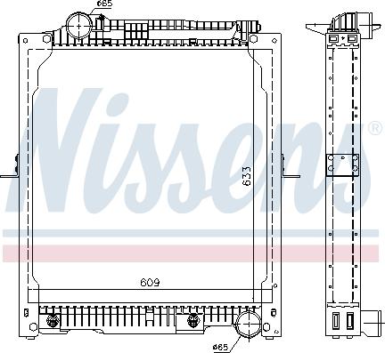 Nissens 62647A - Радиатор, охлаждане на двигателя vvparts.bg