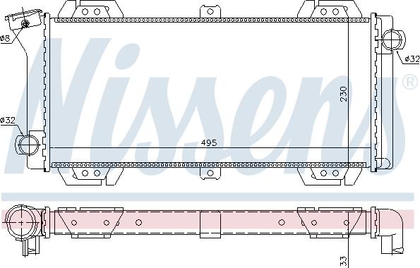 Nissens 62092 - Радиатор, охлаждане на двигателя vvparts.bg