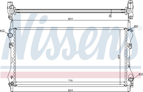 Nissens 62046A - Радиатор, охлаждане на двигателя vvparts.bg