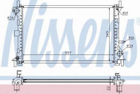 Nissens 62075 - Радиатор, охлаждане на двигателя vvparts.bg