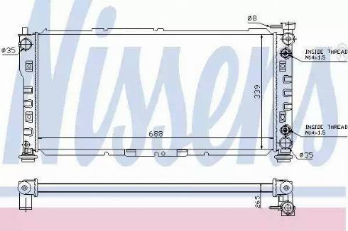 Nissens 62078 - Радиатор, охлаждане на двигателя vvparts.bg