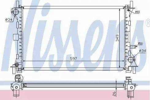 Nissens 62073 - Радиатор, охлаждане на двигателя vvparts.bg