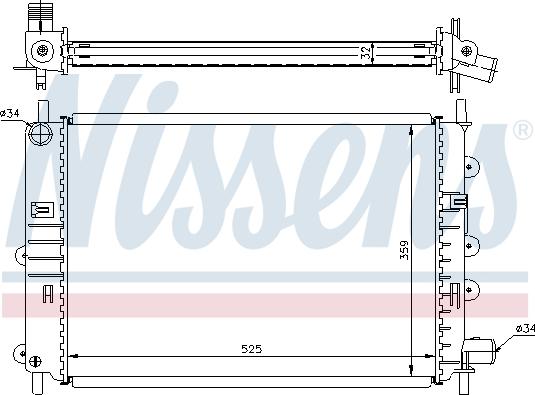 Nissens 696788 - Радиатор, охлаждане на двигателя vvparts.bg