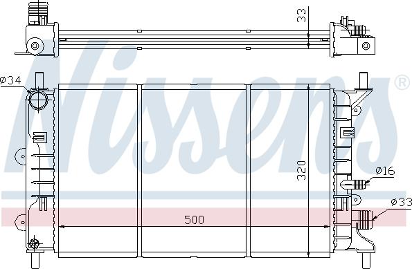 Nissens 692630 - Радиатор, охлаждане на двигателя vvparts.bg